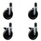 Service Caster 6'' Phenolic Wheel Swivel 1-5/8'' Expand Stem Caster Set 2 Brakes, 4PK SCC-EX20S615-PHS-2-PLB-2-158 - alternate 1
